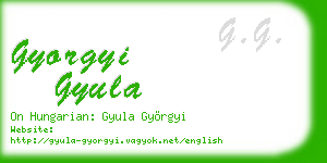 gyorgyi gyula business card