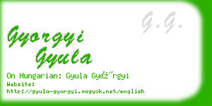 gyorgyi gyula business card